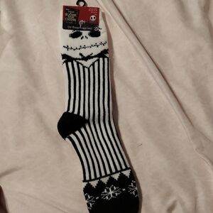 Disney Black and White Striped Socks